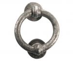 Large Cottage Style Ring Type Door Knocker in Pewter Finish Cast Iron (PEW7)